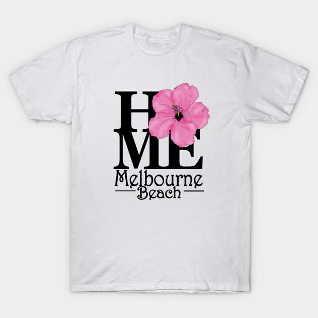 HOME Melbourne Beach Pink Hibiscus T-Shirt by MelbourneBeach